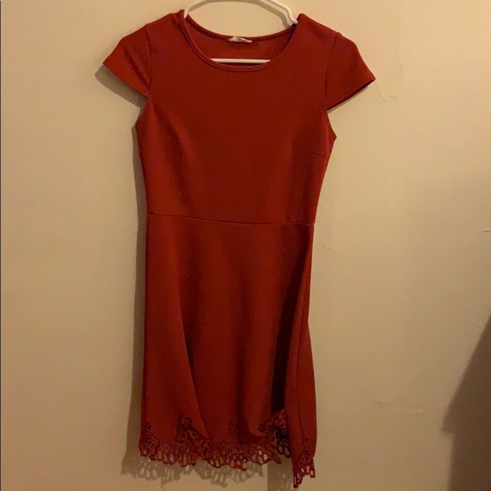 Burnt Orange Dress with cut out details